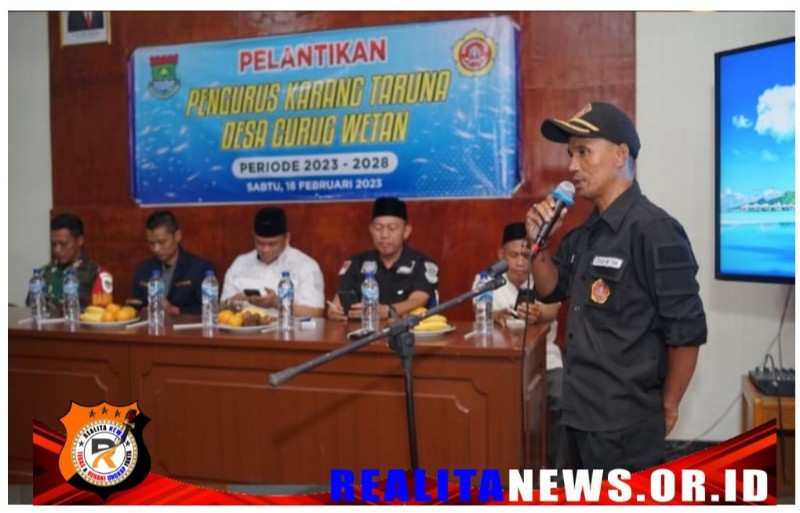 Aldo Uslani Resmi Dilantik sebagai Ketua Karang Taruna Desa Curug Wetan Periode 2022 - 2028