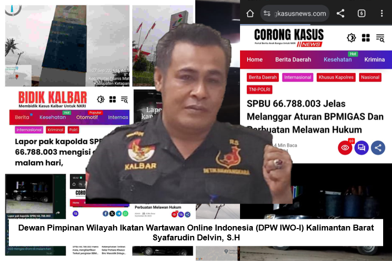 Syafarudin Delvin, SH, Ketua DPW IWO-I Kalbar, mengecam praktik plagiarisme yang merusak reputasi media dan melanggar kode etik jurnalistik